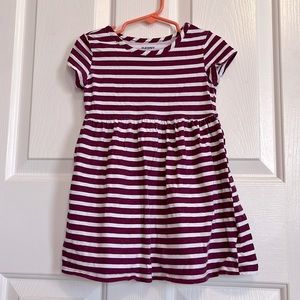 Toddler Girl Short Sleeve Striped Dress